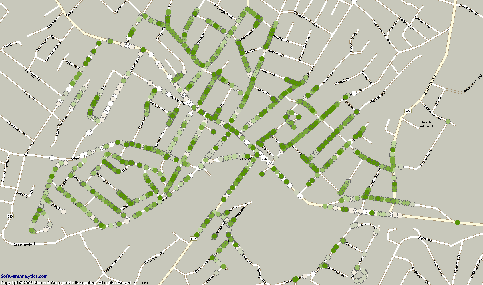 Pct Chg Net by Street Address